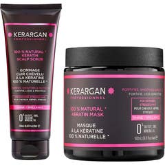 Kerargan Duo Mascarilla y Exfoliante Queratina 500ml + 250ml