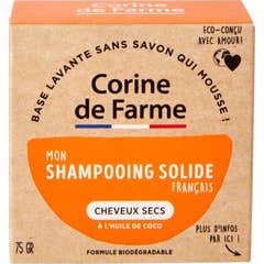 Corine De Farme Kokosnød Solid Shampoo tørt hår 75g