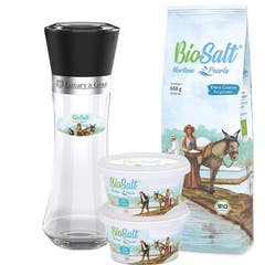 BioSalt Sal Marina Virgen Eco Pack 2 Tarrina Fina + Bolsa Extragruesa + Molinillo