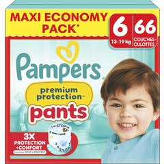 Pampers Premium Protection Pants Pañales Talla 6 13-19kg 66 uds