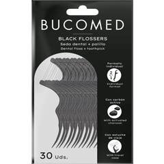 Normon Bucomed Black Flossers 2i1 Tråd + Tandstik