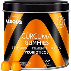 Aldous Bio Cúrcuma Jengibre Pimient Negr + Probiot 2500mg 120uds