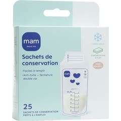 Mam Sobres Conservación Leche Materna 180ml 25 uds