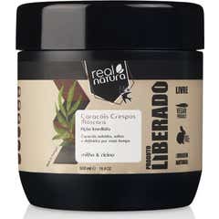 Real Natura Máscara Caracóis Crespos Liberado 500ml