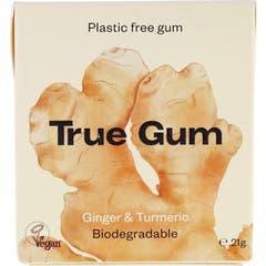 True Gum Chicles Jengibre Cúrcuma Sin Plásticos 21g