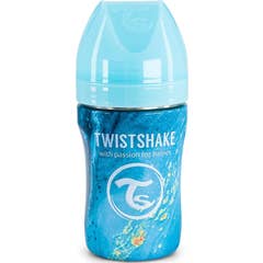 Twistshake Biberón Anticólico Acero Azul 260ml