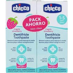 Chicco Pasta de Dientes 12m+ Fresa 2x50ml