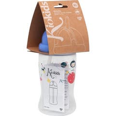 Kiokids Fles Terug naar School Soft Silicone +6M 350 ml