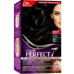 Wella Color Perfect 7 Kit 100% Cobertura de Canas 1/0 Negro Infinito