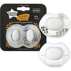 Tommee Tippee Urban Style Chupete Silicona 0-6M 2uds
