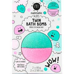 Nailmatic Bomba da Bagno Doppia Rosa e Verde 1 Unità