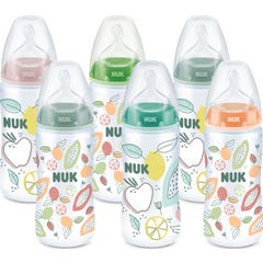 Nuk baby flaske rejse første valg nippel silikone bred mund størrelse 1 hul m 300ml Nuk baby flaske rejse første valg nippel silikone bred mund størrelse 1 hul m 300ml