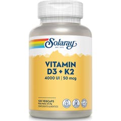 Solaray Vitamina D3 +K2 4000UI 120 caps