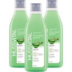 Mussvital Essentials Family Family Pack Aloe Vera Bath Gel 3x750ml