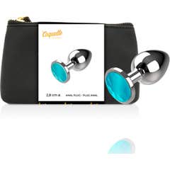 Coquette Plug Anal Metal Talla S Cristal Blue 2.7X 8cm 1ud