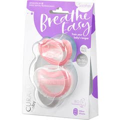 Curaprox Baby Breath Easy Chupete Talla 0 Rosado Duo 2uds