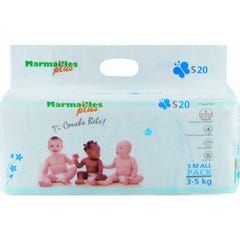 MARMAILLES PLUS Pañales para bebés talla S (35kg) 20 pañales