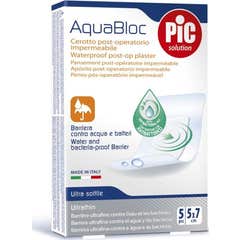 PiC Aquabloc sterile waterproof post-op plaster with bactericide 5 x 7cm 5 u.