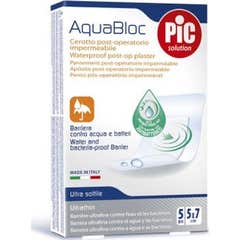 PiC Aquabloc steriele dressing post-operatief met bactericide 5x7cm 5uds