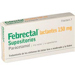 Febrectal Lactantes 150mg 6 Supositorios