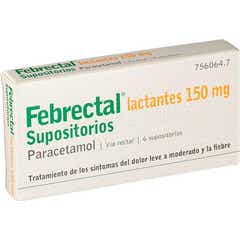 Febrectal Lactantes 150mg 6 Supositorios