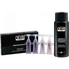 Nirvel Basic Pack Keratin & Panthenol Champú + Ampollas