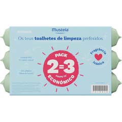 Mustela Bebé Toallitas Limpieza Perfumadas 3x60uds