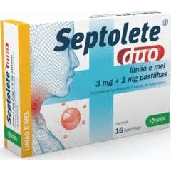 Septolete Duo Limão e Mel 3mg + 1mg 16 Pastilhas