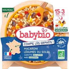 BabyBio Como Los Grandes Macarrones & Verduras Secas 200 g