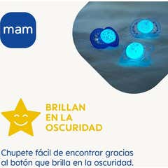 Chupete Silicona Mam Original Night + 16 M Pack Doble Rosa