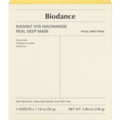 Biodance Radiant Vita Niacinamide Real Deep Mascarilla 4x34 gr