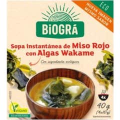 Biogra Sopa Miso Roj Algas Bio Sobres 40g