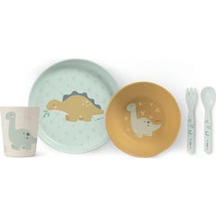 Saro Set Alimentación Wild Dinos Menta/Mostaza 5 uds