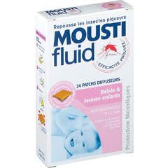 Moustifluid patch Diffusori Protezione zanzare Bambini neonati e bambini piccoli 24 patch