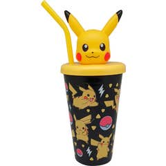 Kids Licensing Vaso Caña Topper 3D Pikachu Pokemon 500ml 1ud