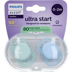 Philips Avent Ultra Start Schnuller 0-2M Grün Blau 2 Stk.
