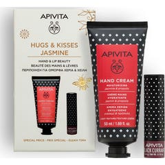 Apivita Pack Hugs & Kisses Jasmine Crema de manos 50ml + Labial 4,4g Apivita Pack Hugs & Kisses Jasmine Crema de manos 50ml + Labial 4,4g