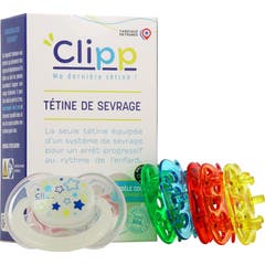 Clipp Set Tetina de Destete Color Silicona Sin BPA