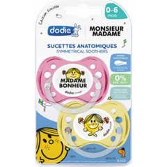 Dodie Chupete Anatomico 0-6M Madam Bonheur 2uds