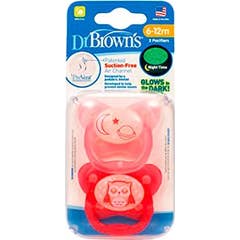 Dr Brown´s Chupete Silicona Nocturno Prevent 6-12M