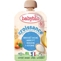 BabyBio Crecimiento Batido Albaricoque Plátano Avena +6M 100 g