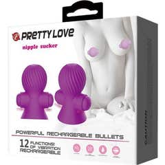 Pretty Love Stimolatori per capezzoli 12m Vibrazione Lilla 1pc