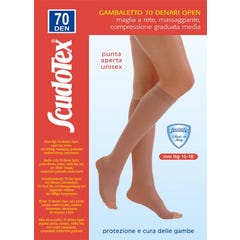 Scudotex 70 Gambaletto Open Toe 2 Nero 1 Paio