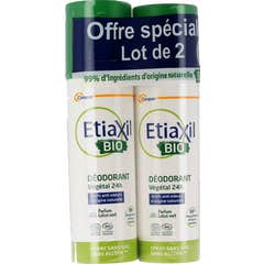 Etiaxil Desodorante Vegetal Spray Perfume Loto 2x100ml