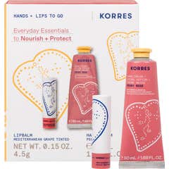 Korres Cofre Manos Peony Rose 50 ml + Bálsamo Labios 4.5 g