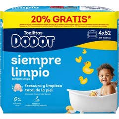 Dodot Doekjes Blauw 208 stuks