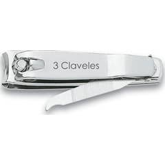 3 Claveles Cortaúñas con Lima Acabado Cromado 6cm 1ud