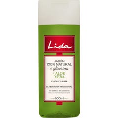 Lida Jabón 100% Natural Glicerina y Aloe Vera 600ml