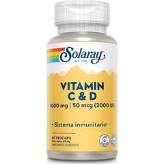 Solaray Vitamina C y D 60caps