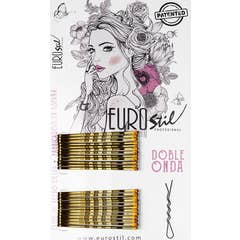 Eurostil Clips Doble Onda Bronce 50mm 24uds